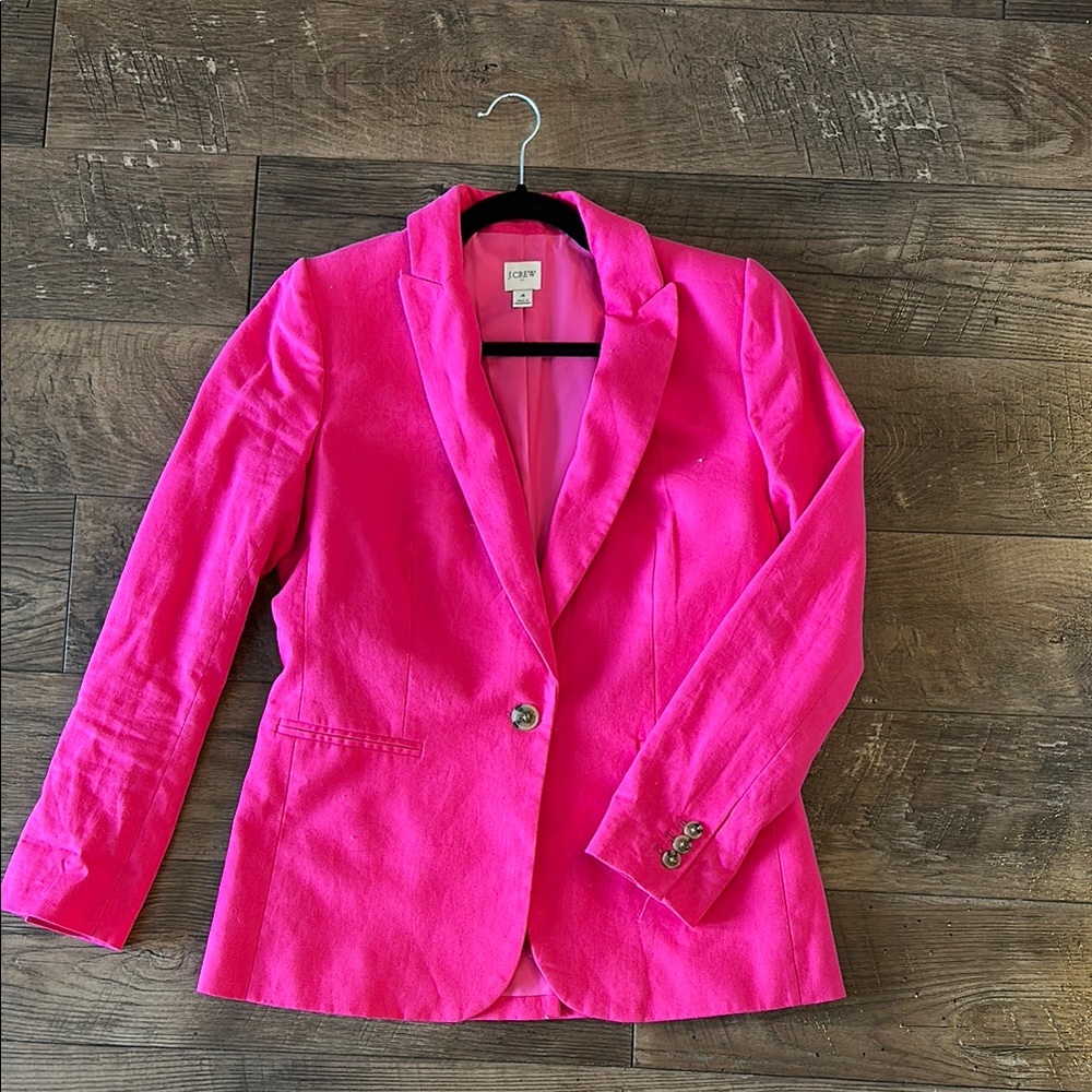 J. Crew Pink Blazer Classic Notched Lapel